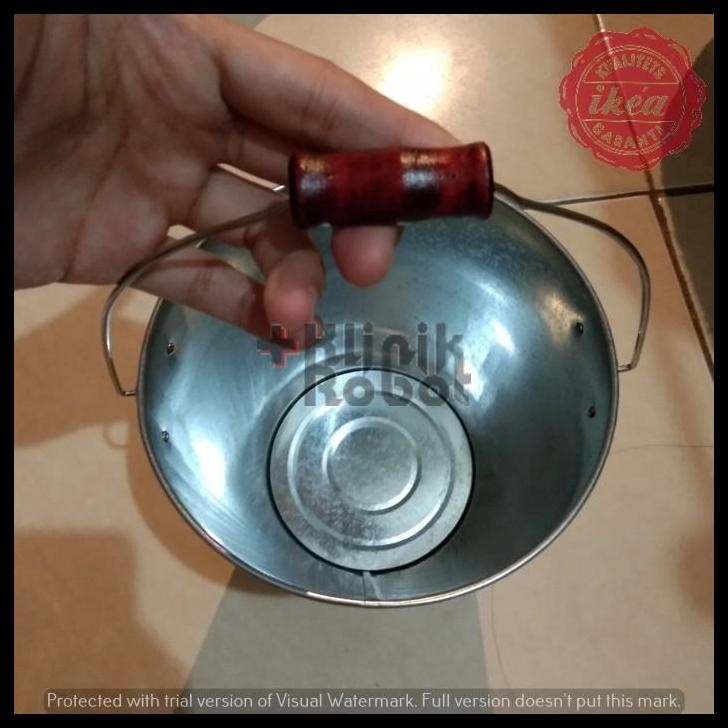 HOT DEAL POT KALENG MINI DENGAN PEGANGAN EMBER KECIL GALVANIS 15X9.5X14.3CM 