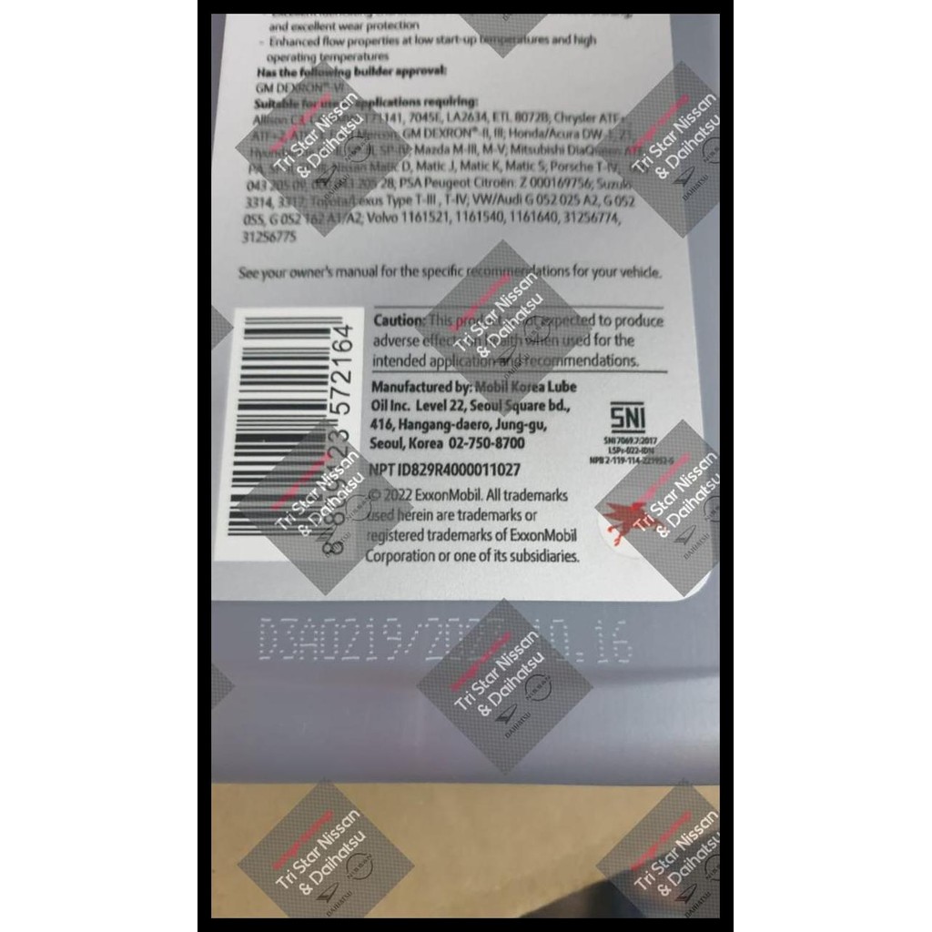 BEST DEAL ORIGINAL MOBIL OLI MATIC ATF NISSAN LIVINA MARCH EVALIA NAVARA ELGRAND 