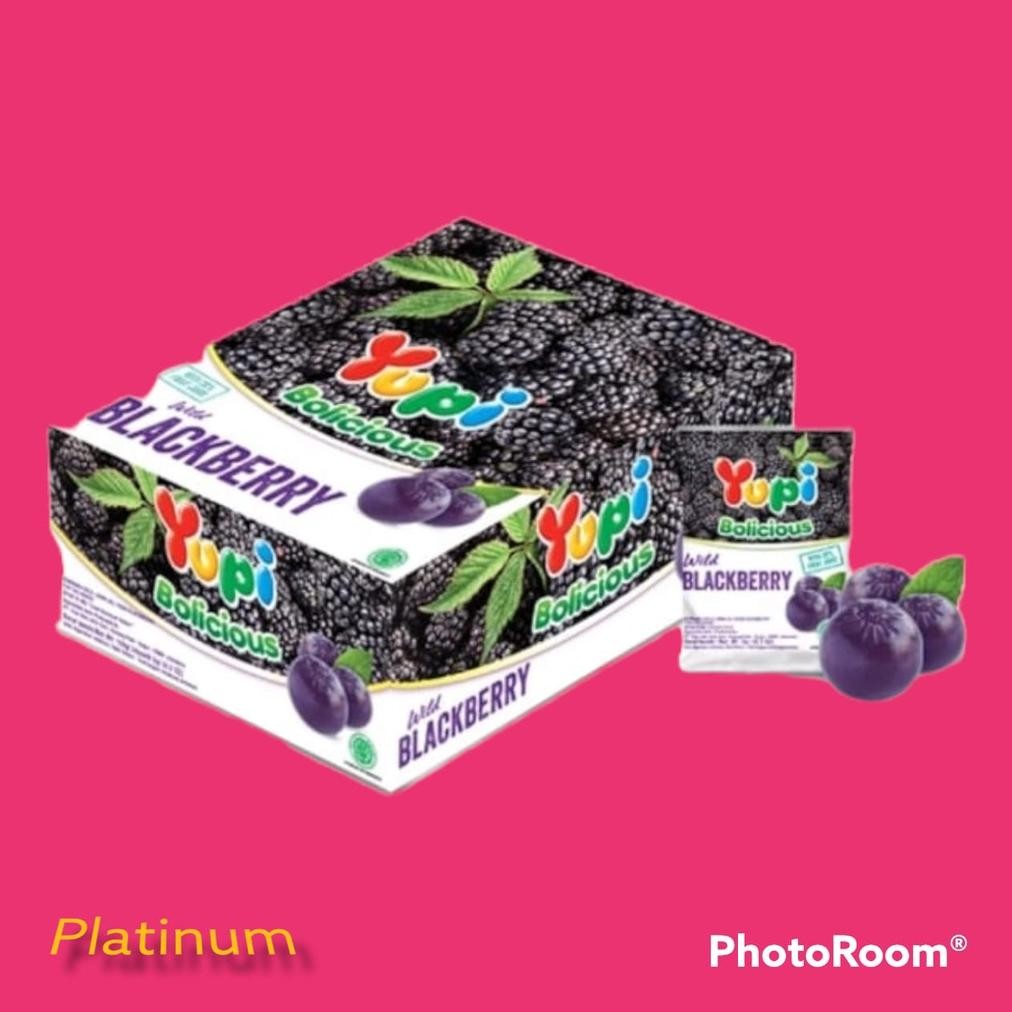

Yupi Bolicious Strawberry Lychee Blackberry Jeruk G / 24 Pcs @ 5G