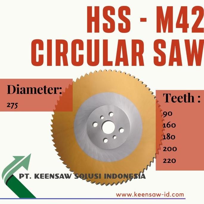Hss Saw Blade M42 Circular Saw Mata Gergaji Pisau Potong Besi D 275