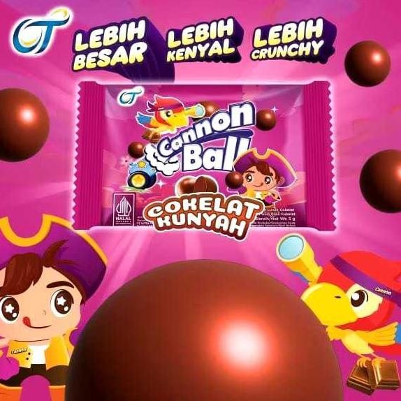 

Cannon Ball | Coklat Kunyah | 24 Pcs @ 5.4 Gr | Ot