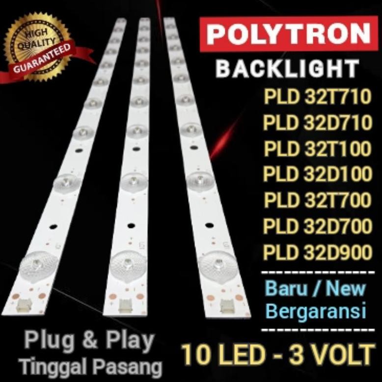 LED BACKLIGHT TV POLYTRON PLD 32T710 - PLD 32D710 - PLD 32T100 - PLD 32D100 - PLD 32D900 BARU DiM
