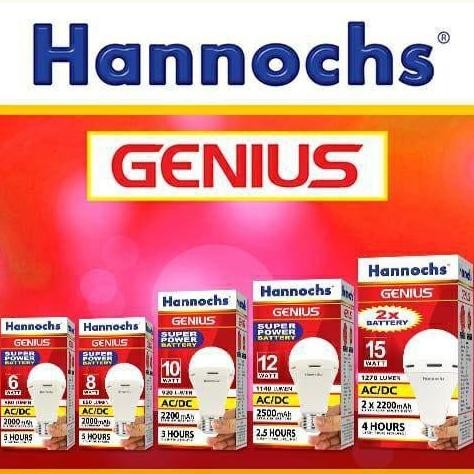 Bohlam Emergency Hannochs Genius Lampu Emergency Hannochs Bohlam LED Bulb Hannochs Lampu LED Hannoch