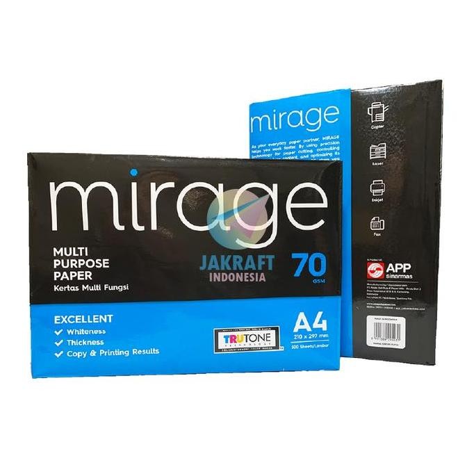 

(2500 Lembar) Kertas Hvs A4 70 Gsm Gram Mirage Copy Copier Paper Dari Sinar Dunia Seperti Paperone | Dus