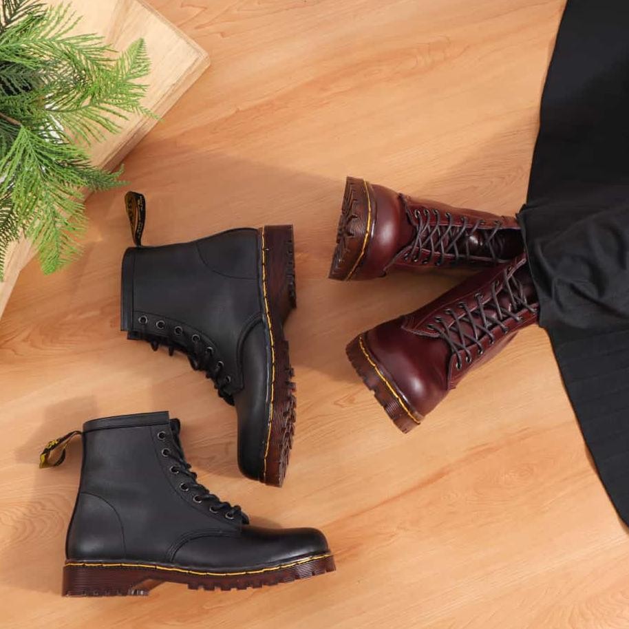 Sepatu Boot Wanita Kulit Sepatu Boot Docmart Wanita Sepatu Boot Cewek Sepatu Boot Korea Avril