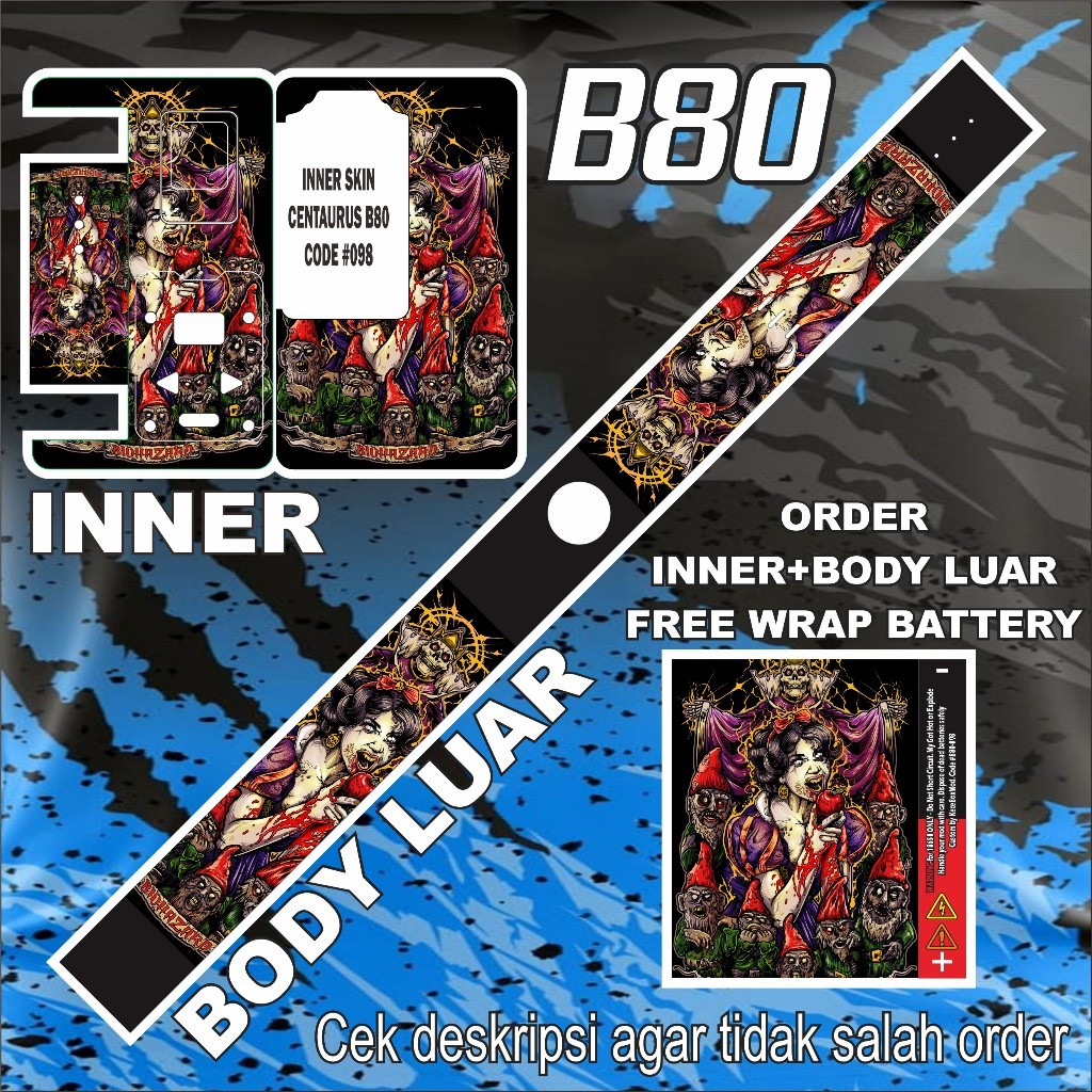 

Get2pcs Stiker B80 98 Garskin Casing Motif Dan Bisa Custom Bayar Ditempat