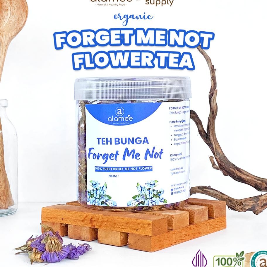 

Teh Bunga Forget Me Not Flower Tea Organik Kering Dried Alami Teh 50 Gr