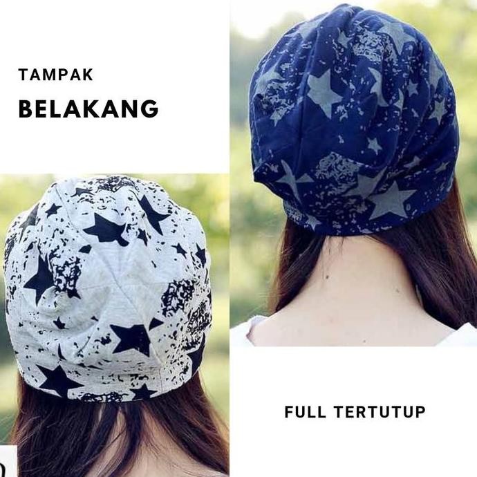 Kupluk Katun Beanie Topi Pria Wanita Import Pelindung Rambut Helm Ojol CS
