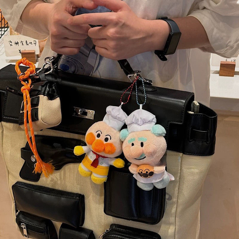 Gantungan Plush Jam Grandpa Anpanman Kartun Lucu Baru