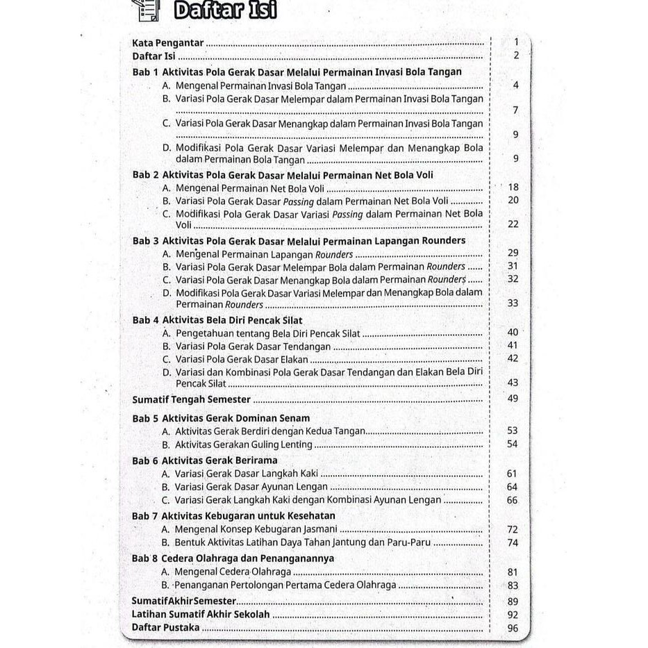 Buku Lks Pjok Kelas 6 Sd/Mi Semester 1 Kurikulum Merdeka