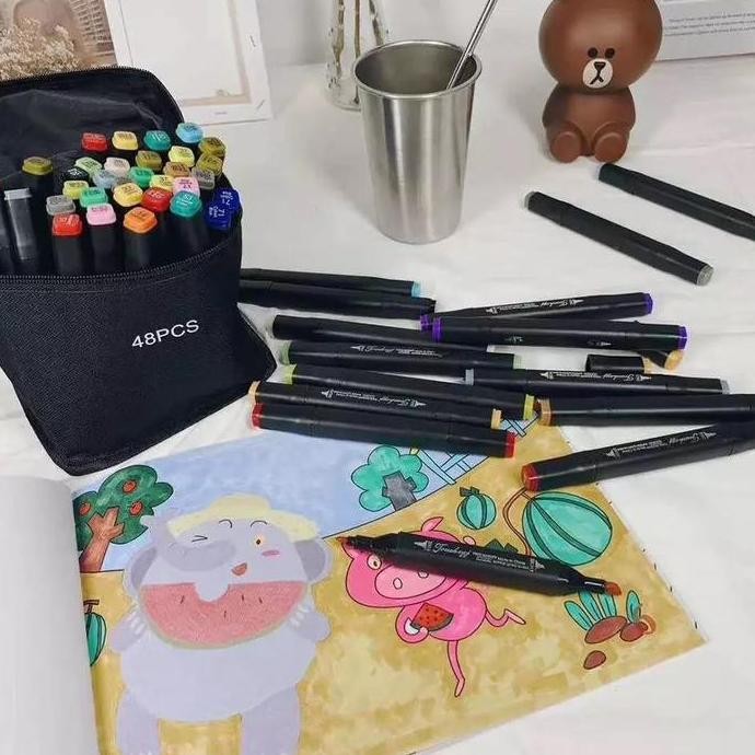 

Spidol Dua Sisi Beragam Warna Touch Marker Alcohol Based Gambar Sketsa