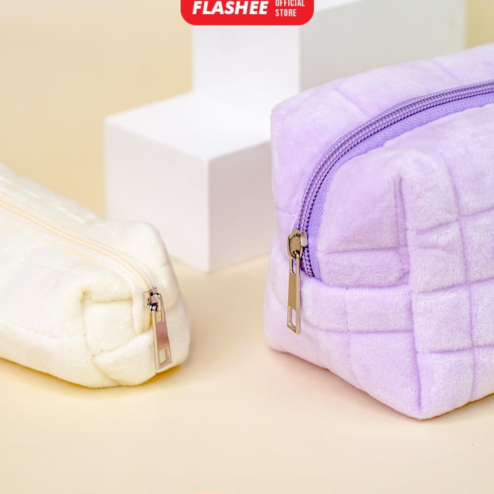 

Vex-2126 Flashee Tempat Pensil Bulu Lucu Aesthetic Korea Cloudy Pencil Bag Small Kotak Pensil Lucu Muji Style Warna Pastel Cod Kantong Pensil Organizer Vex-2126