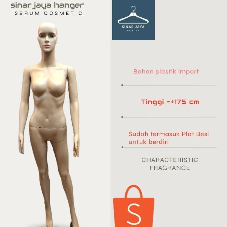 manekin/patung display pakaian full body cewek plastik bahan  impor DiM