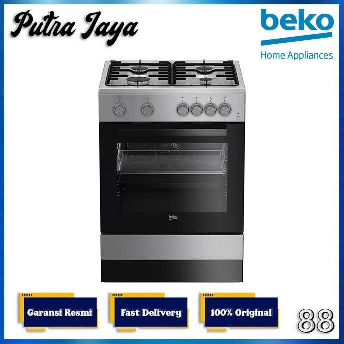 Promo Beko Freestanding Cooker Fsg62110Dscs 75Cm - Beko Fsg 62110 Dscs