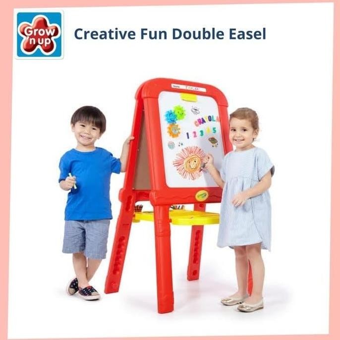 

Grow N Up Creative Fun Double Easel Papan Tulis White Black Board 5091 New Stok