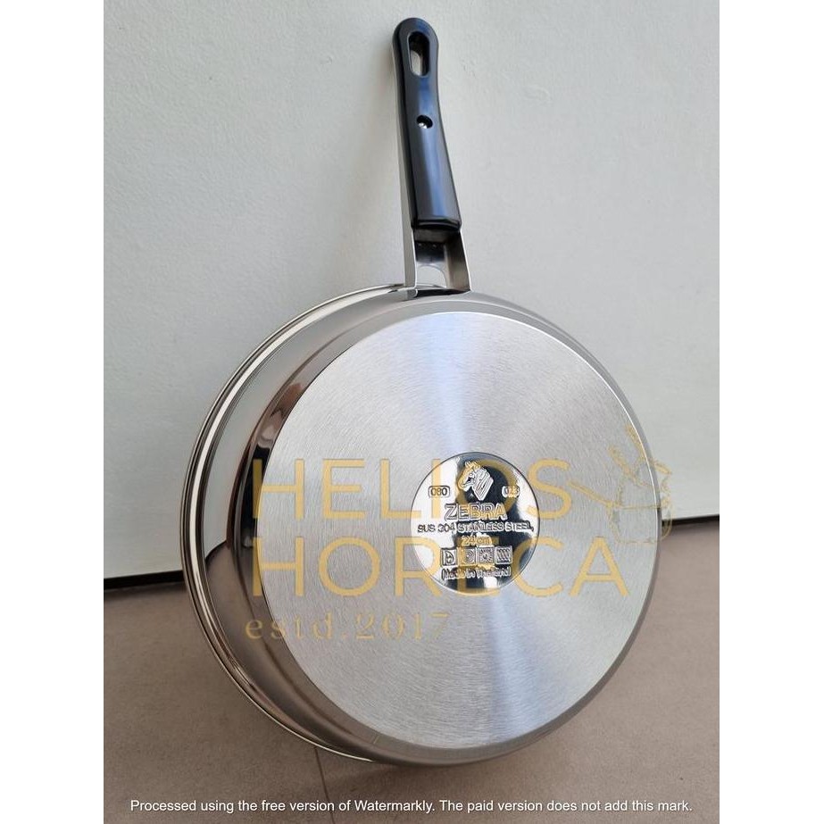 Murah Zebra Vitalux Fry Pan Frying Pan Penggorengan Fry Wok Sus-304 Stainless Steel