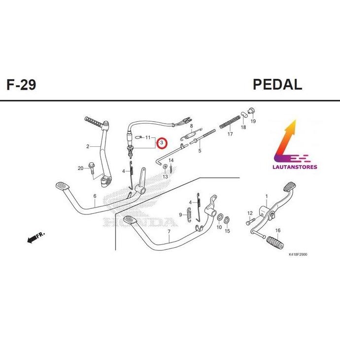 ready  35350-KWB-920 Switch Rem Belakang Blade Lama Revo 110 2009 Supra X 125
