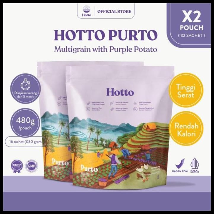 

BEST DEAL HOTTO PURTO MULTIGRAIN WITH PURPLE POTATO - 5 POUCH (PAKET RESELLER) !!!!