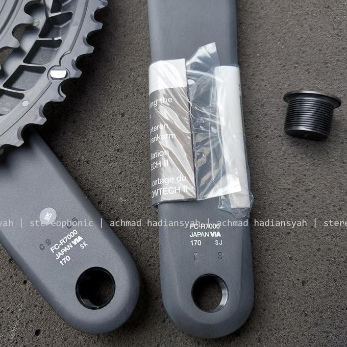 Crank 105 R7000 dual chainring 53-39T SHIMANO 105 FC-R7000 Arm 170mm murah