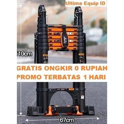 Promo / Terlaris tangga lipat teleskopik telescopic teleskop double aluminium alumunium Terbaik