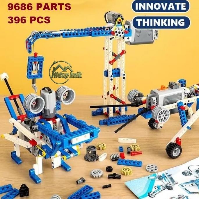 Promo / Terlaris Lego 9686 Mainan Robotik Set Mesin Mekanik Alat Pembelajaran Partikel Kecil Dapat D
