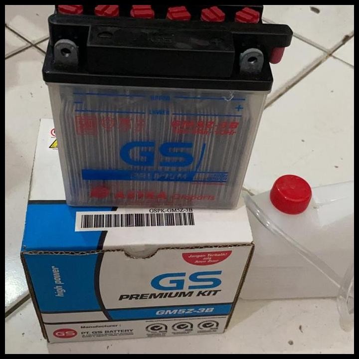 TERMURAH AKI MOTOR BASAH GSPK-GM5Z-3B SUPRA FIT TORNADO 