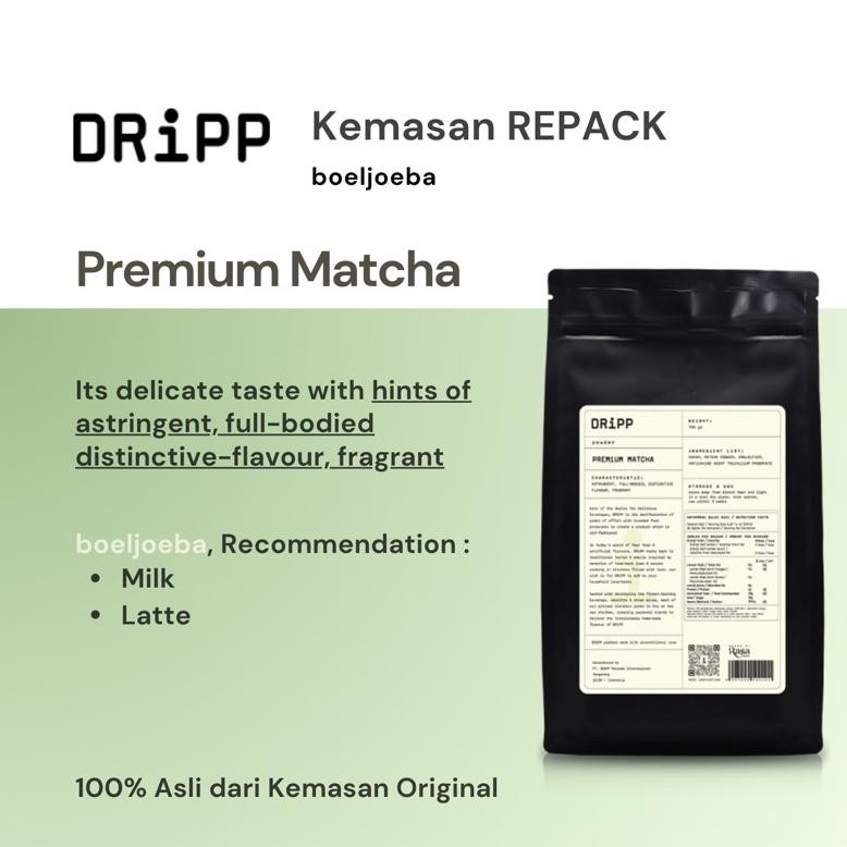 

Promo Dripp Premium Matcha Powder Repack [30] G