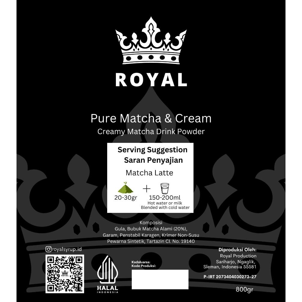 

Murah Royal Matcha Latte Powder (800Gr) - Premium Quality