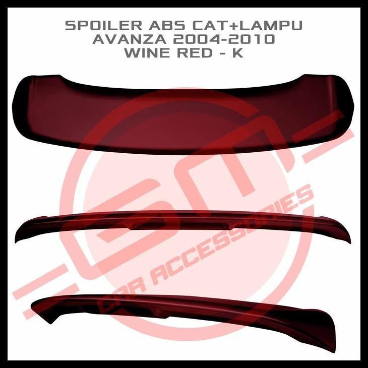 HOT DEAL SPOILER ABS CAT+LAMPU AVANZA 2004-2010 WINE RED - K 