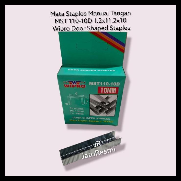 

TERMURAH MATA STAPLES TANGAN MST 110-10D 1.2X11.2X10 WIPRO DOOR SHAPED STAPLES !!!!!!