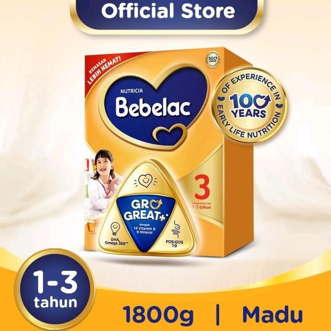 

TERMURAH BEBELAC 3 MADU SUSU BUBUK PERTUMBUHAN ANAK 1800GR USIA 1-5 TAHUN