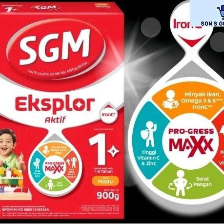 

TERMURAH SGM EKSPLOR 1+ 900GR - SUSU PERTUMBUHAN ANAK USIA 1-3 TAHUN RASA MADU