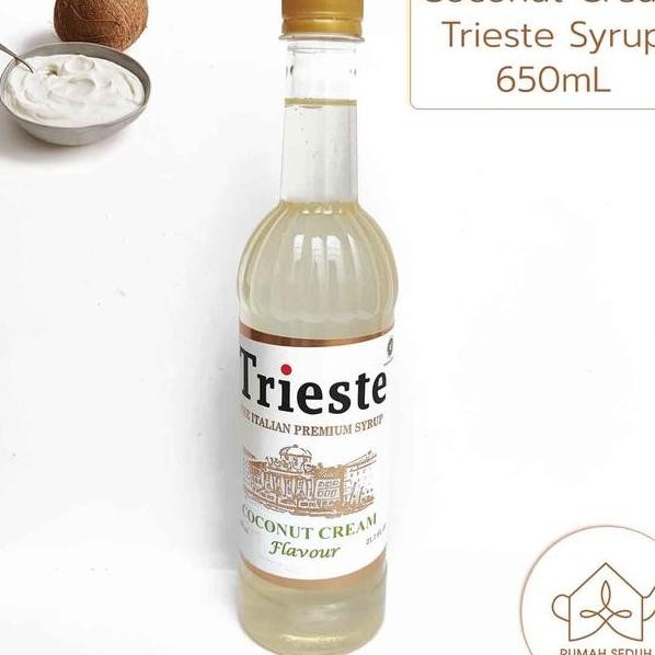 

Trieste Coconut Cream Syrup 650Ml Sirup Rasa Santan Sirop Kelapa Almond Avocado Banana Blueberry Brown Fruit Green Minuman Red Sugar