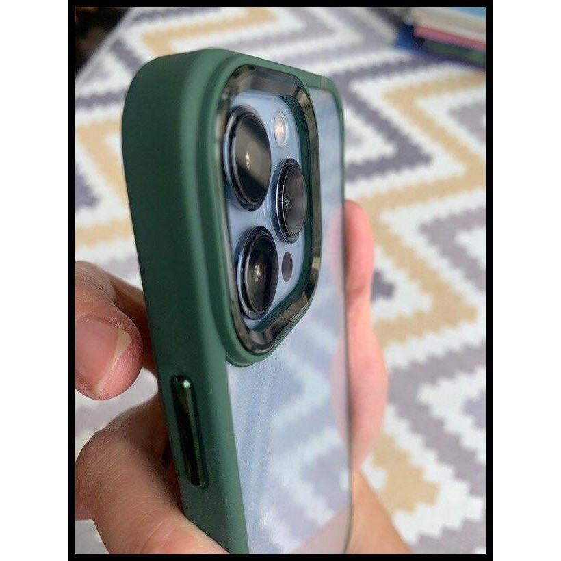 Terlaris CASING IPHONE.. 13, 13 PRO, 13 PRO MAX - ALPINE GREEN Luxury Metal Camera CASE Best Seller