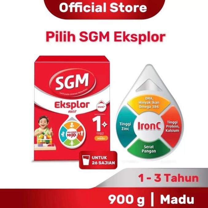 

TERMURAH SGM EKSPLOR 1+ 900GR SUSU PERTUMBUHAN ANAK RASA VANILA MADU