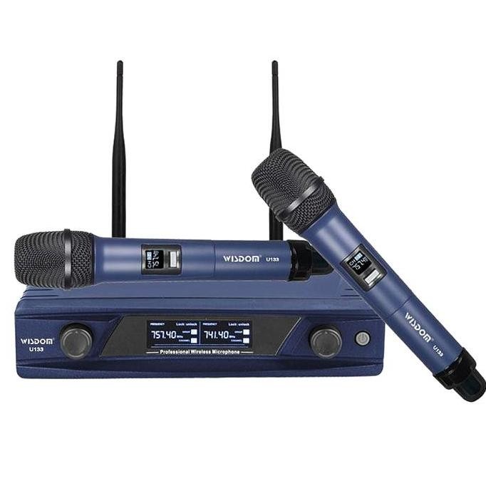 BARU MIC WIRELESS WISDOM U133 ORIGINAL - MIKROFON WIRELESS HANDHELD DUAL CHANNEL