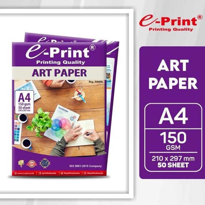 

E-PRINT ART PAPER UKURAN A4 150GR (ISI 50 LEMBAR)