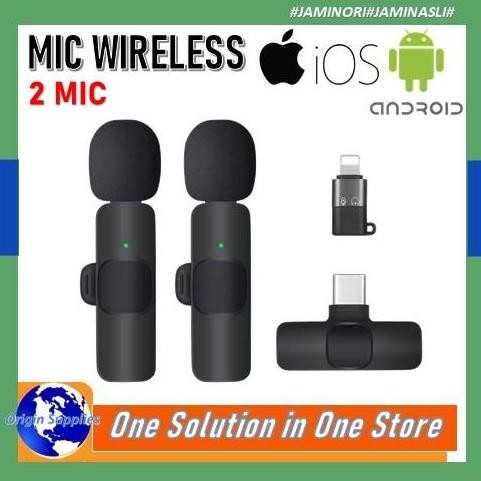 BARU MIC CLIP ON WIRELESS SMARTPHONE TIPE C & IPHONE MIC VLOG HP TERBAIK