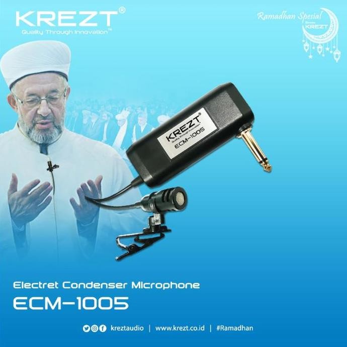 BARU MIC JEPIT KREZT ECM-1005 MIC CLIP ON MINI KONDENSOR
