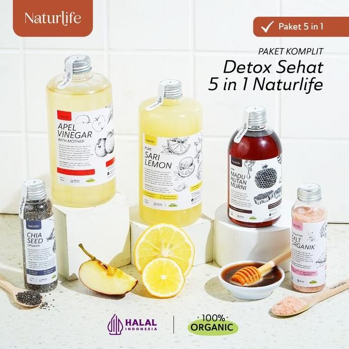 

TERMURAH PAKET SEHAT 5 IN 1 LEMON CUKA APEL MADU GARAM HIMALAYA CHIA SEED