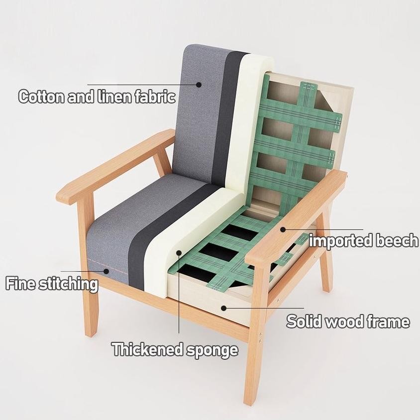 Promo Sofa Bed 3/2/1 Tempat Duduk Sofa Ruang Tamu Sofa Empuk Kayu Solid Sofa Bed Kursi Ruang Tamu So