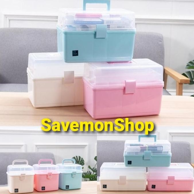 TERBARU Box Alat Dokter Susun 3 Tingkat Kotak Penyimpanan Alat Perawat Medis HOT SALE