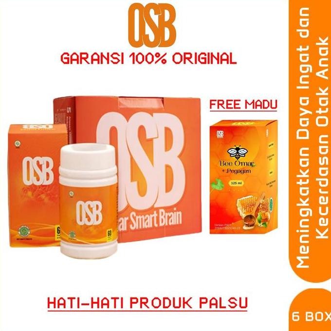 

TERMURAH 6 BOTOL OSB KAPSUL VITAMIN OTAK ANAK + BONUS MADU BEE OMAR - KONSENTRASI & MEMORI