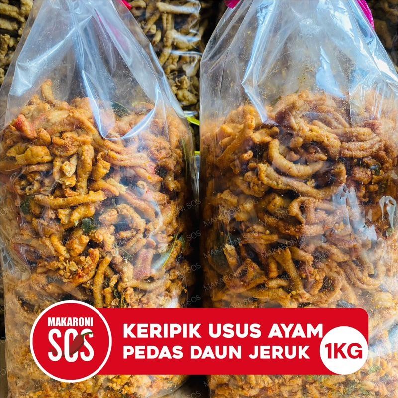 

kripsus ayam pedas daun jeruk 1kg keripik usus berat 1kg viral camilan pedas keripik usus ayam crispy termurah terenak Ori!!