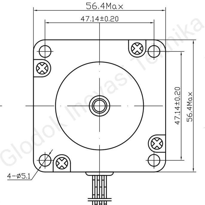 Promo / Terlaris Motor stepper 57 steper NEMA 23 NEMA23 CNC Router 2 phase bipolar - extra long 112m