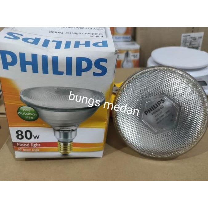 Sale Lampu Sorot PHILIPS PAR38 80Watt Spotlight CLEAR Bening Floodlight Outdoor