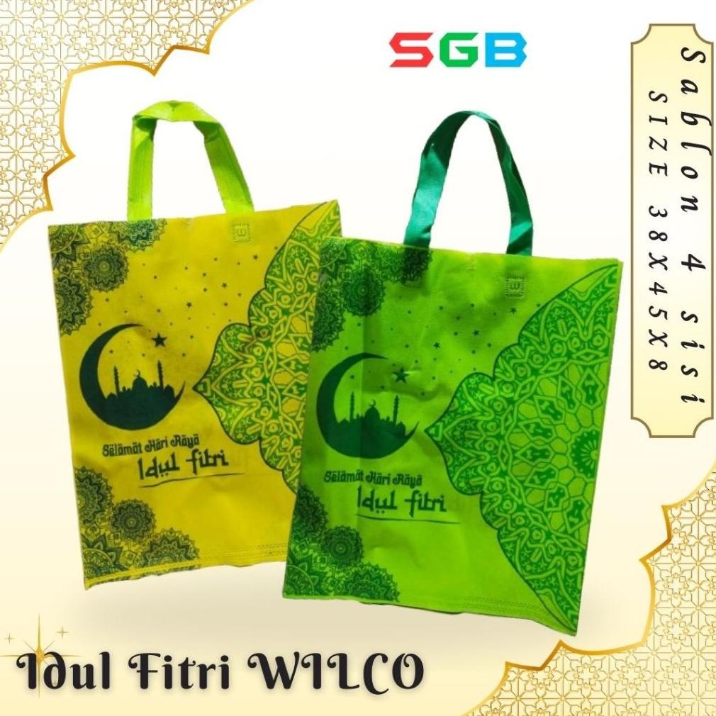 

COD PK32 1 LUSIN ( 12 pc ) Tas Spunbond Lebaran ver 2025 ECOZEE/WILCO 38x45x8 4 SISI idul fitri - Spunbond Idul fitri Sale Termurah