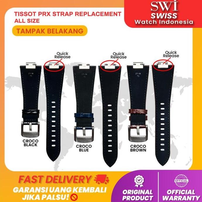 Ori - Strap Kulit Tissot Prx Powermatic 80 Leather Watchband Premium Quality