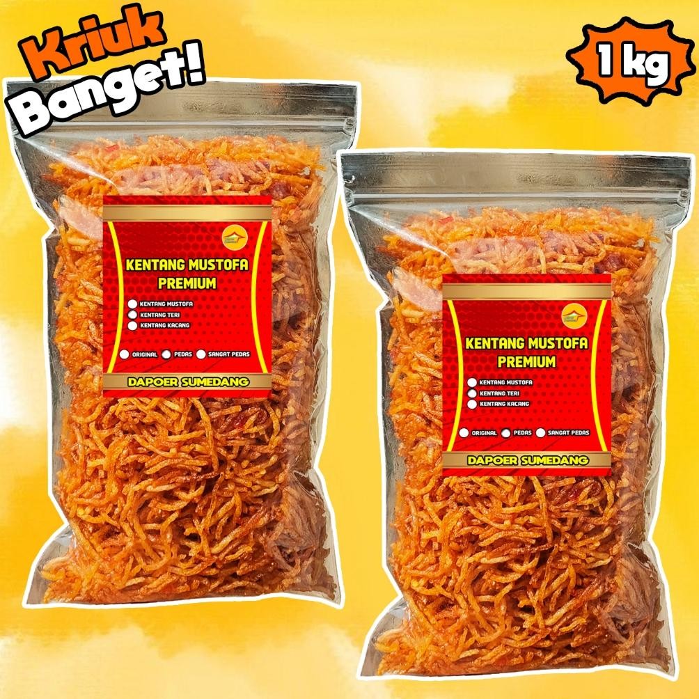 

Kentang Mustofa Premium 1Kg/Kering Kentang Mustopa Pedas Balado Original Kacang Teri/Mustafa Dapoer Sumedang