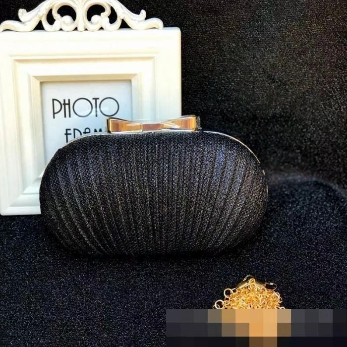 Tas Dompet Clutch Hand Bag Pesta Kondangan Wanita Import Terbaru 67 Bahan Pu Warna Gold Ukuran L19.5